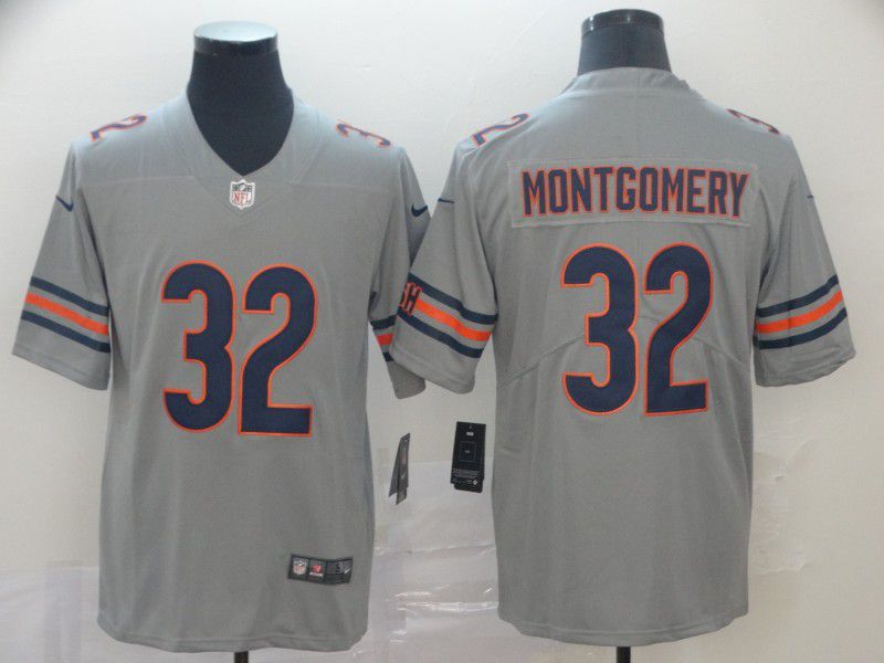 Men Chicago Bears #32 Montgomery Grey Nike Vapor Untouchable Limited NFL Jersey->chicago bears->NFL Jersey